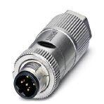 Phoenix Contact 1413931 Data connector, PROFIBUS DP (12 Mbps), 2-position, halogen-free, shielded, Plug straight M12 SPEEDCON, Coding: B, Insulation displacement connection, knurl material: Zinc die-cast, nickel-plated, external cable diameter 5 mm ... 9.7 mm