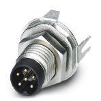 Phoenix Contact 1456022 Sensor/actuator flush-type connector, connector, 6-pos. M8, rear/screw mounting with M8 fastening thread, with straight solder connection
