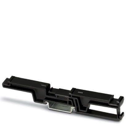 Phoenix Contact 2200153 Press-drawn section housings, Base element for the DIN rail, for mounting below UM-PRO PROFILE (width: 72Â mm), Foot element, color: black (9005)
