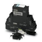 Phoenix Contact 2800980 Surge protection, consisting of protective plug and base element, with integrated multi-stage status indicator on the module, for two 2-wire floating signal circuits, HART-compatible.