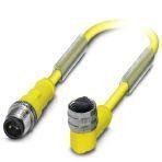 Phoenix Contact 1547326 Sensor/actuator cable, 2-position, Variable cable type, Plug straight 1/2"-20UNF, coding: C, on Socket angled 1/2"-20UNF, coding: C, cable length: Free input (0.2 ... 40.0 m)