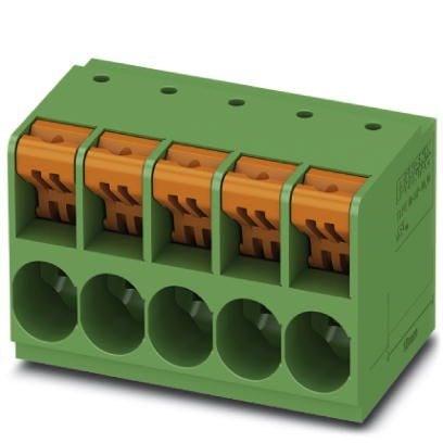 Phoenix Contact 1017531 PCB terminal block, nominal current: 76 A, rated voltage (III/2): 1000 V, nominal cross section: 16 mmÂ², number of potentials: 2, number of rows: 1, number of positions per row: 2, product range: TDPT 16/..-SP, pitch: 10.16 mm, connection method: Push-in