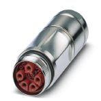 Phoenix Contact 1623703 Coupler connector, SB, straight long, shielded: yes, for standard and SPEEDCON interlock, M40, No. of pos.: 4+4+4+PE / 3+N+PE, type of contact: Socket, Crimp connection, cable diameter range: 20.5 mm ... 26.5 mm, coding:CAT5, coding 2