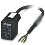 Phoenix Contact 1443145 Sensor/actuator cable, 3-position, PUR halogen-free, black-gray RAL 7021, free cable end, on Valve connector B (10 mm), with 1 LED, connected with Varistor, cable length: 1.5 m