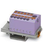 Phoenix Contact 3273104 Distribution block, Block with vertical alignment and integrated supply, The blocks can be bridged with one another via the conductor shaft. For corresponding plug-in bridges, see accessories, nom. voltage: 690 V, nominal current: 24 A, connection method: