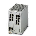 Phoenix Contact 1044030 Managed Switch 2000, 14 RJ45 ports 10/100 Mbps, 2 SFP ports 100 Mbps, degree of protection: IP20, PROFINET Conformance-Class B, PROFINET mode preset, PROFINET status LEDs