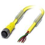 Phoenix Contact 1547216 Sensor/actuator cable, 4-position, Variable cable type, free cable end, on Socket straight 1/2"-20UNF, coding: C, cable length: Free input (0.2 ... 40.0 m)