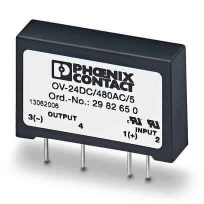 Phoenix Contact 2982650 Solid-state relay, for signal amplification and isolation of the control and load circuits, can be plugged in the solderable plug-in bases SIM-AMS or with PCB connection for mounting directly onto the PCB, input: 4-32 V DC, output: 12-530 V AC/ 5 A