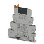 Phoenix Contact 2967840 PLC-INTERFACE, consisting of PLC-BSC.../21 basic terminal block with screw connection and plug-in miniature solid-state relay, for mounting on DIN rail NS 35/7,5, 1 N/O contact, input: 24 V DC, output: 24 - 253 V AC/0.75 A