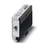 Phoenix Contact 2881007 Surge protection in accordance with Class EA (CAT6A), for Gigabit Ethernet (up to 10 Gbps), token ring, FDDI/CDDI, ISDN, and DS1. Suitable for Power over Ethernet (PoE+) “Mode A” and “Mode B”. RJ45 attachment plug with separate grounding cable and ground 