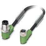 Phoenix Contact 1668946 Sensor/actuator cable, 3-position, PUR halogen-free, black-gray RAL 7021, Plug angled M12, coding: A, on Socket angled M8, cable length: 3 m