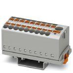 Phoenix Contact 3273110 Distribution block, Block with vertical alignment and integrated supply, The blocks can be bridged with one another via the conductor shaft. For corresponding plug-in bridges, see accessories, nom. voltage: 690 V, nominal current: 24 A, connection method: