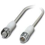 Phoenix Contact 1420981 Sensor/actuator cable, 4-position, PVC, gray RAL 7001, Plug straight M12, coding: A, on Socket straight M12, coding: A, cable length: 3 m, with high-grade steel knurl