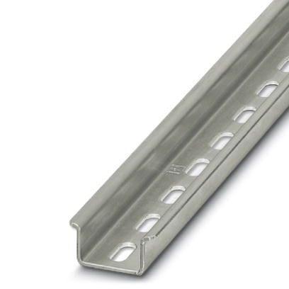 Phoenix Contact 1206476 DIN rail perforated, similar to EN 60715, material:Â Steel, Galvanized, white passivated, Standard profile, color:Â silver, Pack of 25 (50 m)