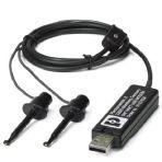 Phoenix Contact 1003824 USB HART modem cable for communication between a PC and HART devices, cable length: 1m.