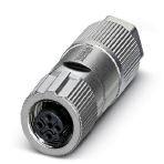 Phoenix Contact 1413932 Data connector, PROFIBUS DP (12 Mbps), 2-position, halogen-free, shielded, Socket straight M12 SPEEDCON, Coding: B, Insulation displacement connection, knurl material: Zinc die-cast, nickel-plated, external cable diameter 5 mm ... 9.7 mm