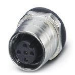 Phoenix Contact 1528280 Sensor/actuator flush-type socket, 5-pos., M12 SPEEDCON, A-coded, with straight solder connection