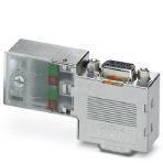 Phoenix Contact 2313708 D-SUB connector, 9-pos., male connector, cable entry < 90°, bus system: PROFIBUS DP up to 12 Mbps with PG D-SUB socket for connecting a programming device, termination resistor can be switched on via slide switch, pin assignment: 3, 5, 6, 8; screw connect