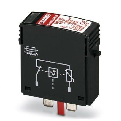 Phoenix Contact 2910335 UL Recognized type 1 SPD and IEC type 2 surge protection plug with a varistor and thermal disconnect for use with VAL-US base elements, mechanical and visual fault warning