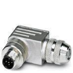 Phoenix Contact 1430417 Data connector, PROFIBUS, INTERBUS, 5-position, shielded, Plug angled M12, Coding: B, Screw connection, knurl material: Zinc die-cast, nickel-plated, cable gland Pg9, external cable diameter 6 mm ... 8 mm