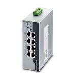 Phoenix Contact 2891065 Ethernet switch with eight RJ45 ports, meets IEC 61850-3 and IEEE 1613 standards. Automatic detection of data transmission speed of 10/100 Mbps (RJ45) with autocrossing function.