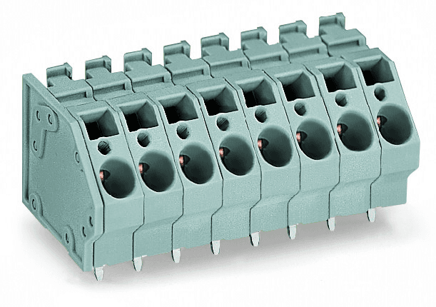 WAGO 745-302/000-016/999-950 PCB terminal block; 6 mm²; Pin spacing 7.5 mm; 2-pole; suitable for Ex-e applications; CAGE CLAMP®; commoning option; 6,00 mm²; green-yellow