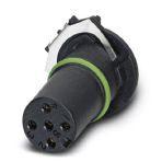 Phoenix Contact 1457652 Sensor/actuator flush-type socket, 5-pos., A-coded, with straight THR solder connection, only contact insert