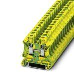 Phoenix Contact 3044157 Ground modular terminal block, connection method: Screw connection, number of connections: 2, cross section: 0.2 mm² - 10 mm², AWG: 24 - 8, width: 8.2 mm, height: 46.9 mm, color: green-yellow, mounting type: NS 35/7,5, NS 35/15