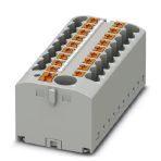Phoenix Contact 3273374 Distribution block, Basic terminal block with supply, The blocks can be bridged with one another via the conductor shaft. For corresponding plug-in bridges, see accessories, nom. voltage: 450 V, nominal current: 24 A, connection method: Push-in connection