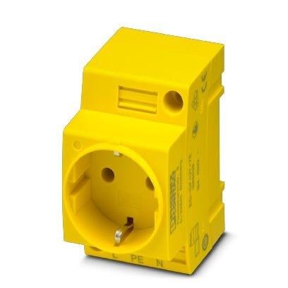 Phoenix Contact 1068038 Socket,  Pin connector pattern type CF,  yellow,  for mounting on a DIN rail in the service interface or direct mounting,  250 VÂ AC,  16 A,  -20 Â°C,  60 Â°C,  VDEÂ 0620-1