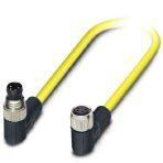 Phoenix Contact 1406206 Sensor/actuator cable, 4-position, PVC, yellow, Plug angled M8, on Socket angled M8, cable length: 1.5 m