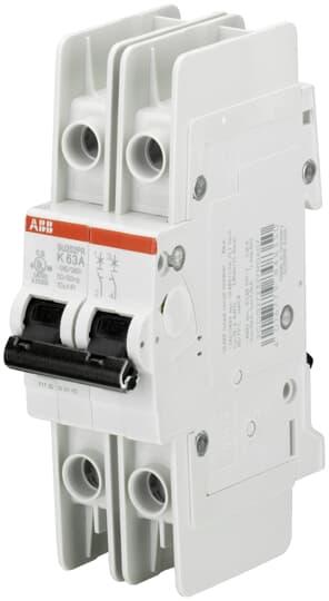 ABB Control SU202PR-K20 Miniature Circuit Breaker, 2 pole, 20 A, 480Y/277 VAC, K Curve, UL 489, Ring Terminal