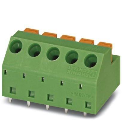 Phoenix Contact 1790296 PCB terminal block, nominal current: 12 A, rated voltage (III/2): 320 V, nominal cross section: 1 mmÂ², number of potentials: 3, number of rows: 1, number of positions per row: 3, product range: MFKDSP, pitch: 5.08 mm, connection method: Push-in spring co