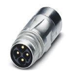 Phoenix Contact 1618706 Coupler connector, straight, for standard and SPEEDCON interlock, M17, number of positions: 6+PE, type of contact: Pin, shielded: yes, degree of protection: IP67, cable diameter range: 9 mm ... 11.2 mm, number of positions: 7, connection method: Crimp con