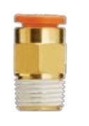 SMC KQ2H11-35AS SMC One-Touch Fitting, Male elbow, 3/8" Tube (OD) x 1/4" NPT Brass Thread with Sealant
