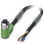 Phoenix Contact 1682906 Sensor/actuator cable, 4-position, PUR halogen-free, black-gray RAL 7021, shielded, free cable end, on Socket angled M12, coding: A, cable length: 1.5 m