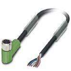 Phoenix Contact 1522286 Sensor/actuator cable, 6-position, Variable cable type, free cable end, on Socket angled M8, cable length: Free input (0.2 ... 40.0 m)