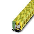 Phoenix Contact 1402788 Mini ground terminal block, connection method: Screw connection, number of connections: 2, cross section: 0.2 mm² - 2.5 mm², AWG: 24 - 14, width: 5.2 mm, color: green-yellow, mounting type: NS 15