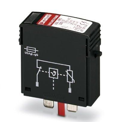 Phoenix Contact 2838843 Surge protection connector type 2 with high-capacity varistor for VAL-MS base element, thermal monitoring, visual fault warning. Design: 320 V AC