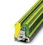 Phoenix Contact 0441083 Ground modular terminal block, connection method: Screw connection, number of connections: 2, number of positions: 1, cross section: 0.2 mm² - 4 mm², AWG: 24 - 12, width: 5.2 mm, color: green-yellow, mounting type: NS 35/7,5, NS 35/15, NS 32