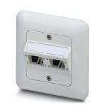 Phoenix Contact 1653016 Terminal outlet, flush-type mounting, IP20, two slots for contact inserts with the Freenet system