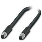 Phoenix Contact 1217526 Network cable, Single Pair Ethernet CAT B (ISO/IEC 63171) (10 Mbps), 2-position, PVC, black, shielded (Advanced Shielding Technology), Plug straight M8 / IP67, on Plug straight M8-SPE / IP67, cable length: 2 m