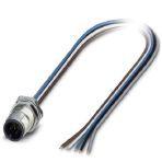 Phoenix Contact 1444911 M12 flush-type connector, pin, 5-pos., A-coded, with 0.61 m wire length, M12 SPEEDCON