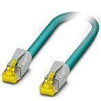 Phoenix Contact 1408367 Patch cable, CAT6A, 4-pair, shielded, connection not crossed (line), assembled at both ends with RJ45/IP20 connectors, outer sheath material: PUR, length 10 m