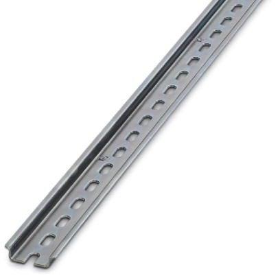 Phoenix Contact 1204119 DIN rail perforated, acc. to EN 60715, material:Â Steel, Galvanized, white passivated, Standard profile, color:Â silver, Pack of 25 (50 m)