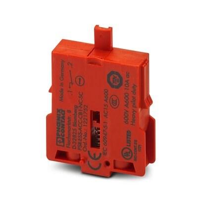 Phoenix Contact 1221752 Contact module for modular emergency stop switches with force-guided N/C contact for safety-related shutdown, in conjunction with appropriate evaluation unit suitable for use up to PLÂ e (ENÂ ISOÂ 13849-1), SILÂ 3 (ENÂ 62061)