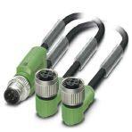 Phoenix Contact 1542004 Sensor/actuator cable, 3-position, Variable cable type, Plug straight M12 SPEEDCON, coding: A, on Socket angled M12 SPEEDCON, coding: A and Socket angled M12 SPEEDCON, cable length: Free input (0.2 ... 40.0 m)