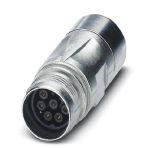 Phoenix Contact 1618748 Coupler connector, straight, for standard and SPEEDCON interlock, M17, number of positions: 5+3+PE, type of contact: Socket, shielded: yes, degree of protection: IP67, cable diameter range: 3.5 mm ... 5.5 mm, number of positions: 9, connection method: Cri