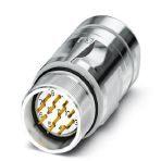 Phoenix Contact 1620049 Coupler connector, CA, straight, shielded: yes, for standard and SPEEDCON interlock, M23, No. of pos.: 17, type of contact: Pin, Crimp connection, cable diameter range: 6 mm ... 10 mm, coding:N