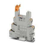 Phoenix Contact 1012304 14 mm PLC basic terminal block without relay, for mounting on DIN rail NS 35/7,5, Push-in connection, 1 changeover contact, Input voltage 230 V AC/DC
